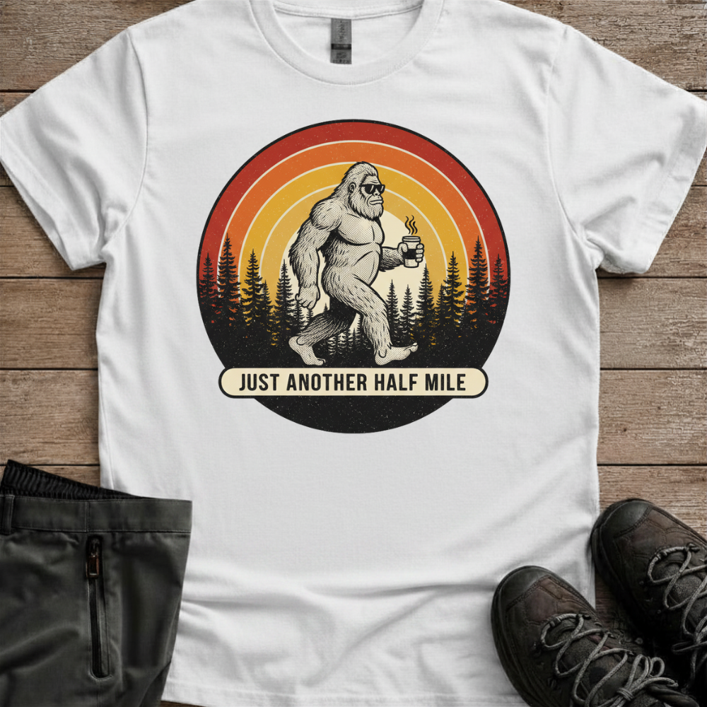 Just Another Half Mile — Retro Yeti Hiking Tee