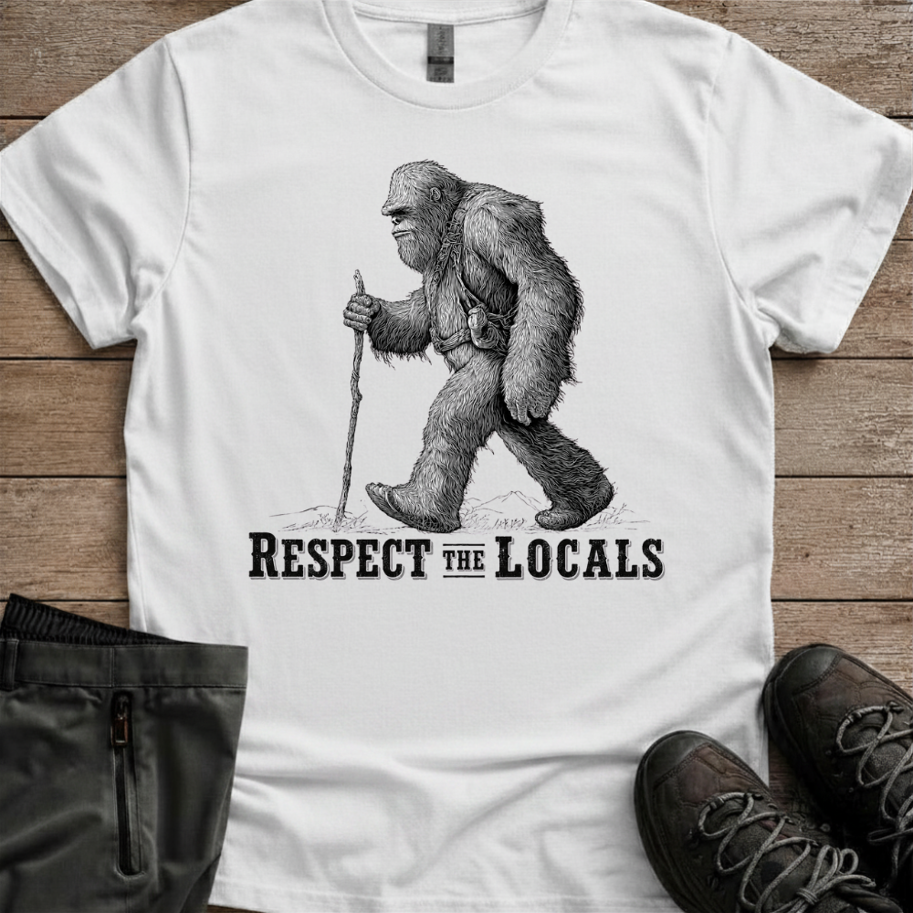 Respect The Locals — Yeti Hiking Tee