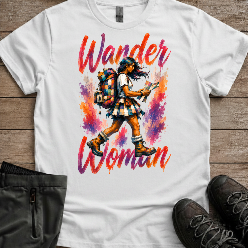 Wander Woman: Seek Adventure — Women’s Hiking Tee