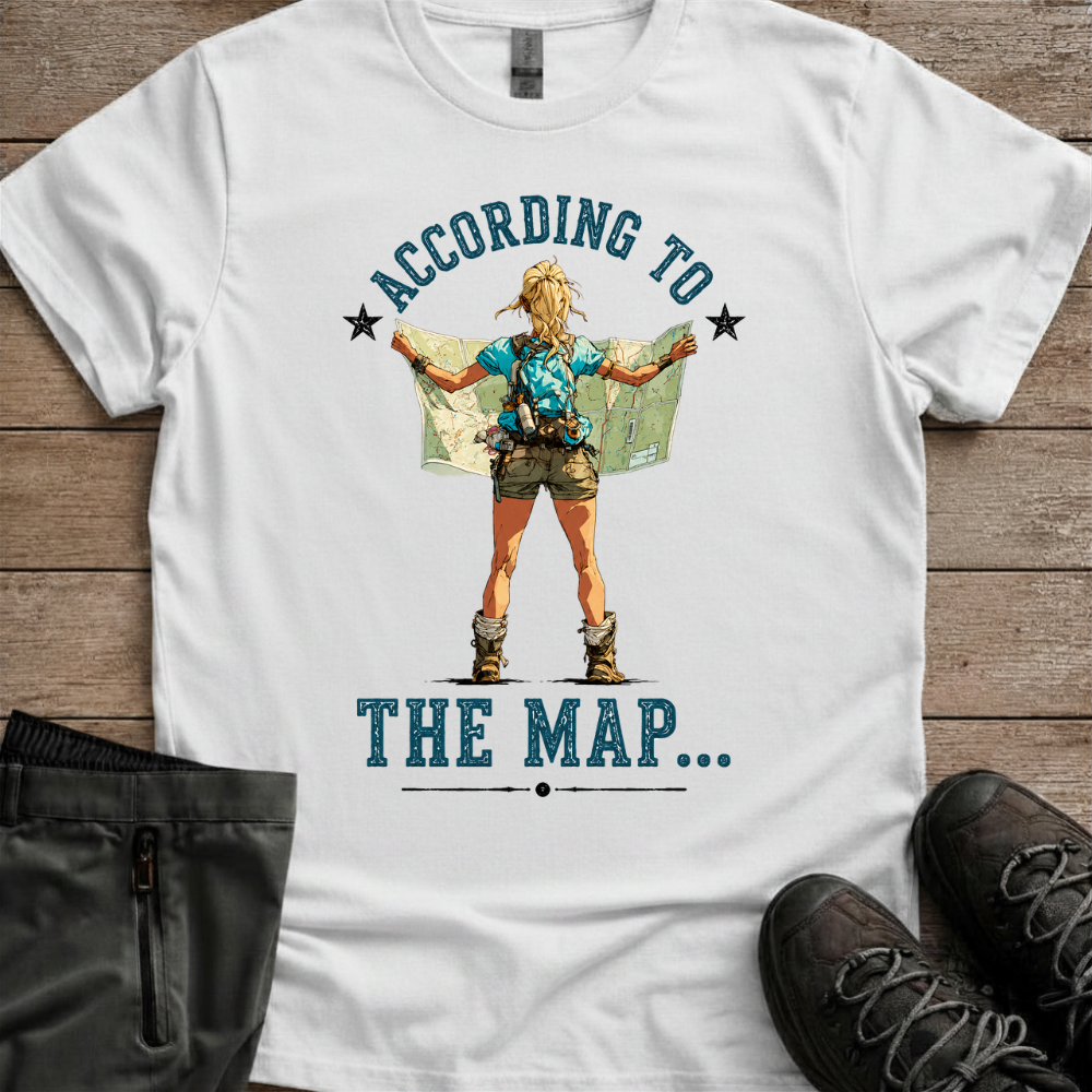 According To The Map — Funny Women’s Hiking Tee